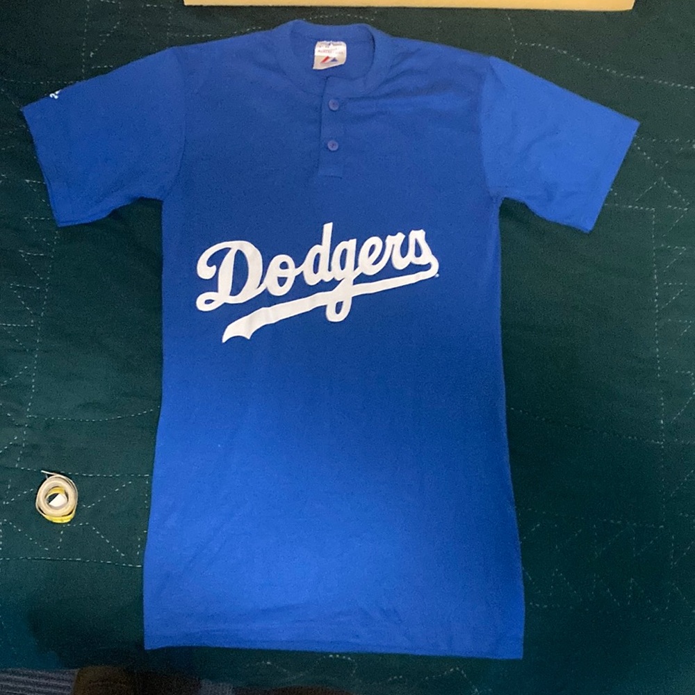 Majestic Blue Dodgers Long Shirt Size Small